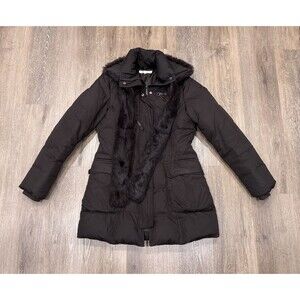 Max Mara Coat Womens Medium Brown Down Filled Puffer Jacket